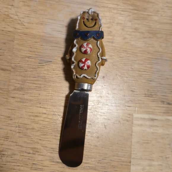3-Pack Stainless Steel Spreader Knives Christmas Gingerbread Man - Picture 3 of 6